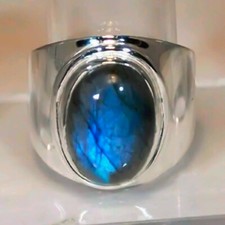 Labradorite Gemstone 925 Sterling Silver Ring Handmade Jewelry Ring Gift For Her