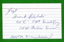 Frank Soboleski DEC WWII Band of Brothers 101stAB 506PIR Signed 3x5 Card E20709