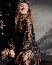 Zara Women Oversize Dress With Floral Embroidery Blogger Fav Ref 4786/299 NWT