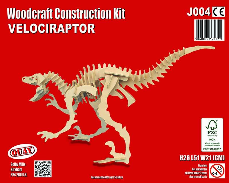 Quay Velociraptor Woodcraft Construction Kit FSC eBay