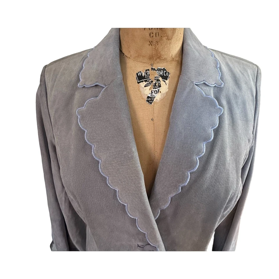 Terry Lewis Classic Luxuries Suede Leather Jacket Womens SZ S - Image 4 of 4