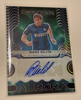 2023-24 Panini Obsidian - Diego Milito - Aurora AUTO 113/199 - Inter Milan