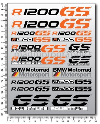 bmw R1200 gs motorcycle motorrad decal sticker set quality stickers R1200GS - Picture 8 of 8