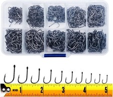 Carbon Steel Fishing Hooks 500Pcs/90Pcs, Circ...