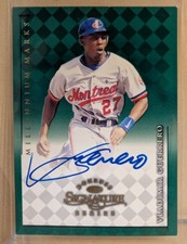 1998 Donruss Signature MILLENNIUM MARKS Vladimir Guerrero ON CARD AUTO /1000