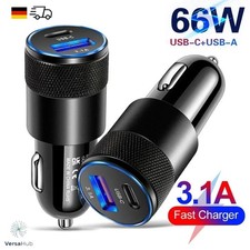 Auto Schnell Ladeger�t USB & USB-C | Handy Stecker KFZ Zigarettenanz�nder