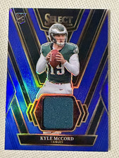 2025 Panini Select Kyle McCord Rookie Swatches Jersey Blue Prizm Eagles RC