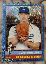 2025 Topps Heritage High Number Light Blue Sparkle Evan Phillips #513 Dodgers