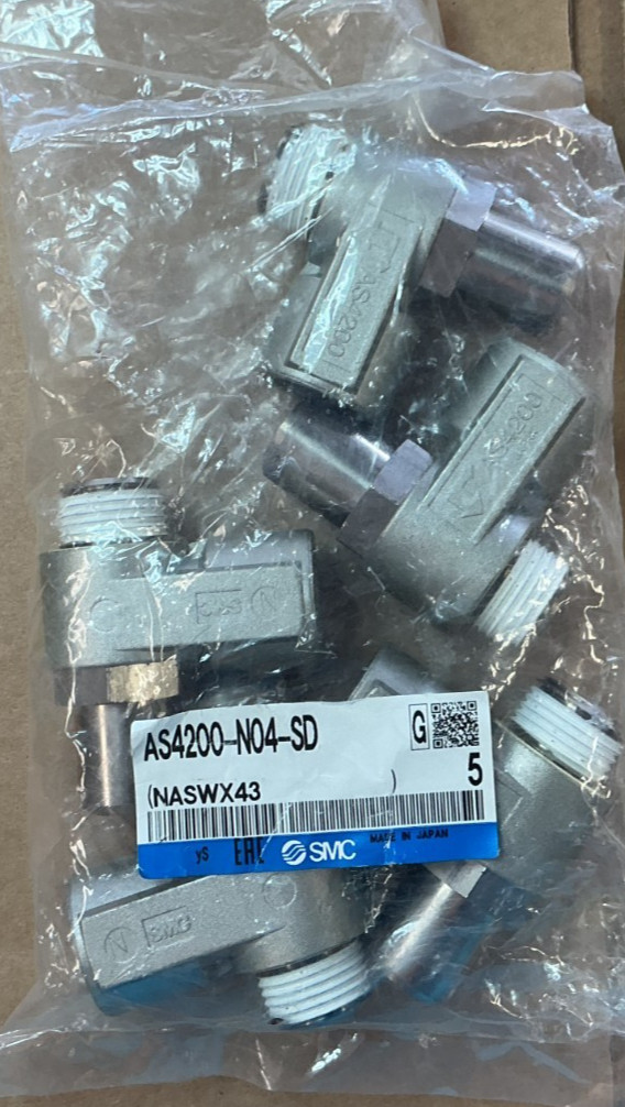SMC AS4200-N04-SD Pneumatic Speed Controller 1/2" NPT Valve Lot of 5
