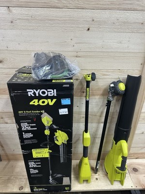 Ryobi 40V 15 in String Trimmer & Blower RY40CK201K (Tool Only) Open Box 2CK-40T