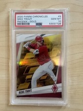 2020 Panini Chronicles Mike Trout Phoenix Gold /10 #9 PSA 10