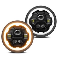 2pcs 7 Inch Led HeadLights, DC12-24V 200W 6000K/3500K DOT Approved Hi/Lo Beam...