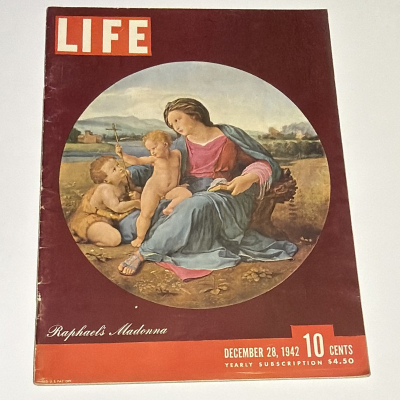 LIFE Magazine December 28 1942 Illustrated English Art Raphael's Madonna