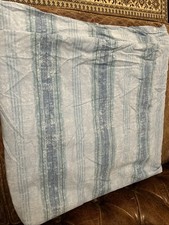 Ex Debenhams Blue Stripped Double Duvet Cover Blue With Poppers