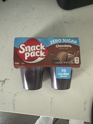 Hunts Snack Zero Sugar Chocolate Pudding 3.25 oz Pudding 12 Pack 4 Cup Jello