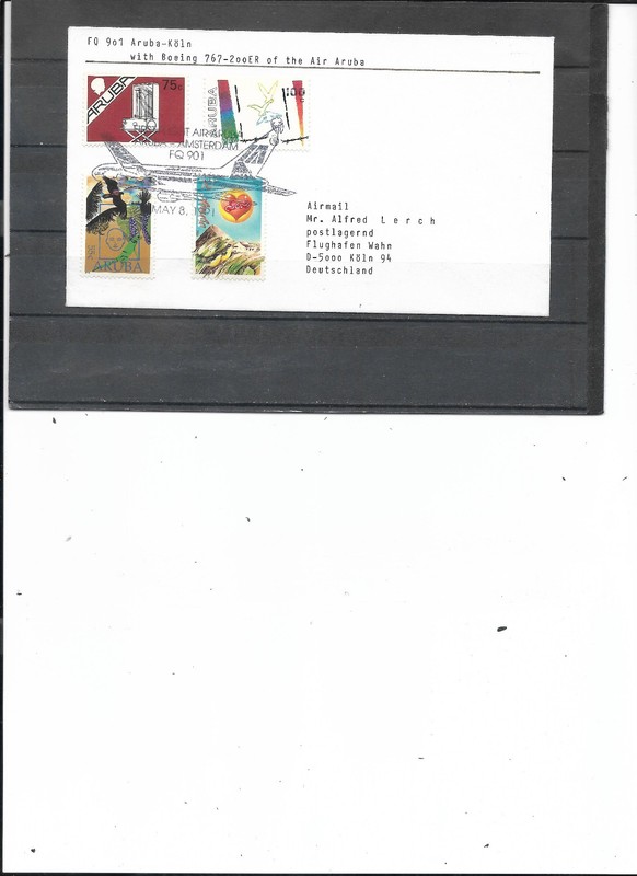 1991 Neth. Antilles-Aruba, Air Aruba 1st Flight Airmail Cover, Aruba to Germany