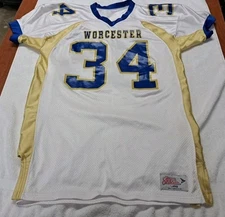 Vintage Worcester State University Lancers Player Issue #34 Football Jersey 