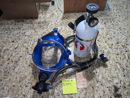 Survivair 5 Minute SCBA PD-SAR Emergency Escape Oxygen Mask Tank System Hip-Pac