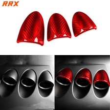 Cubierta de cápsula de calibre de tablero de instrumentos de fibra de carbono seca roja 3 piezas para Nissan 350Z Z33 2003-09