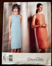 Vogue American Designer Oscar de la Renta Pattern 2546 Sheath Body Contour Dress