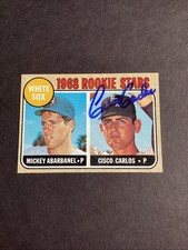Cisco Carlos Autographed Vintage Topps 287 Card Rookie Stars Chicago White Sox. rookie card picture