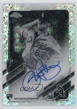 2021 Chrome Rookie Black and White Mini-Diamond Refractor Zack Burdi Auto 3ij
