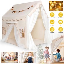 Kids Playhouse Tent Indoor, 120x100x127cm Large Space Castle Design for Children