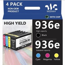 4 Pack 936e Ink Cartridges Compatible For HP 936 OfficeJet Pro 9120e 9130e 9135e