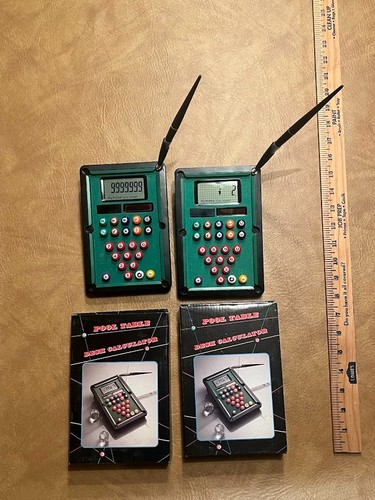 Vintage Pool Table Desk Calculator Billiards Big Numbers NEW open box + extra