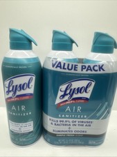  3 Lysol Air Sanitizer Simple Fresh Scent Sanitation  Odor Elimination 10 oz.