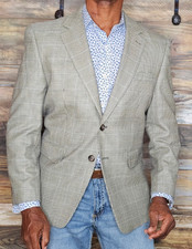 Ralph Lauren Silk Wool Houndstooth Windowpane Blazer Jacket 40S