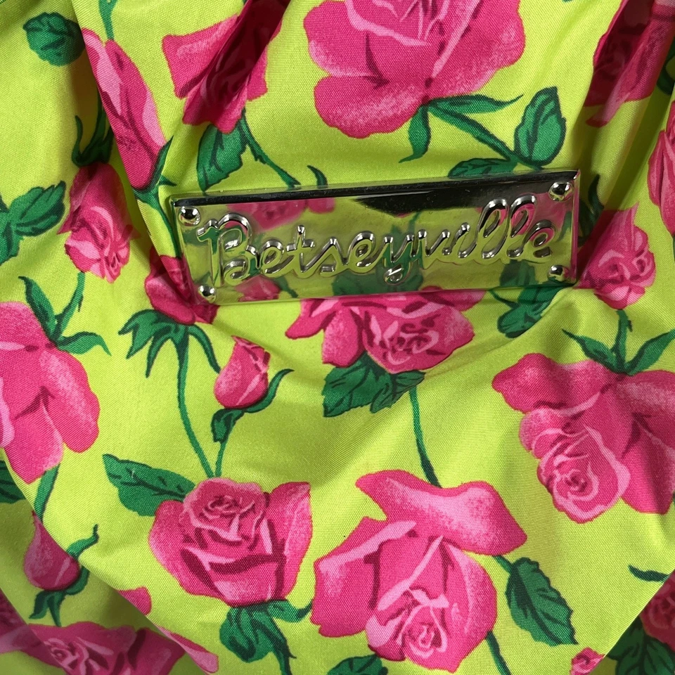 Bolso Bandolera Betsey Johnson Betseyville Verde Lima Floral Informal Cartera Foto 3 de 4