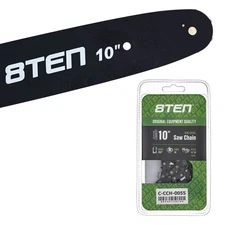 8TEN 10" Chainsaw Guide Bar & Chain .050 3/8LP 40DL for Husqvarna 136 240 H37-40