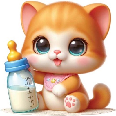 Bunte Baby Kätzchen Katze Wandkunst Schlafzimmer Fenster Vinyl Aufkleber Abziehbild 6 Größen