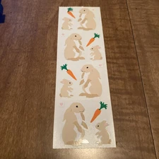 Vintage Mrs. Grossman's Rabbits & Carrots Scrapbooking Stickers Sealed