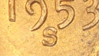 Red BU 1953-S Lincoln Wheat Cent - Repunched Mintmark (RPM-005)
