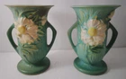 Roseville Pottery Peony Vase 59-6  Pair circ. 1940