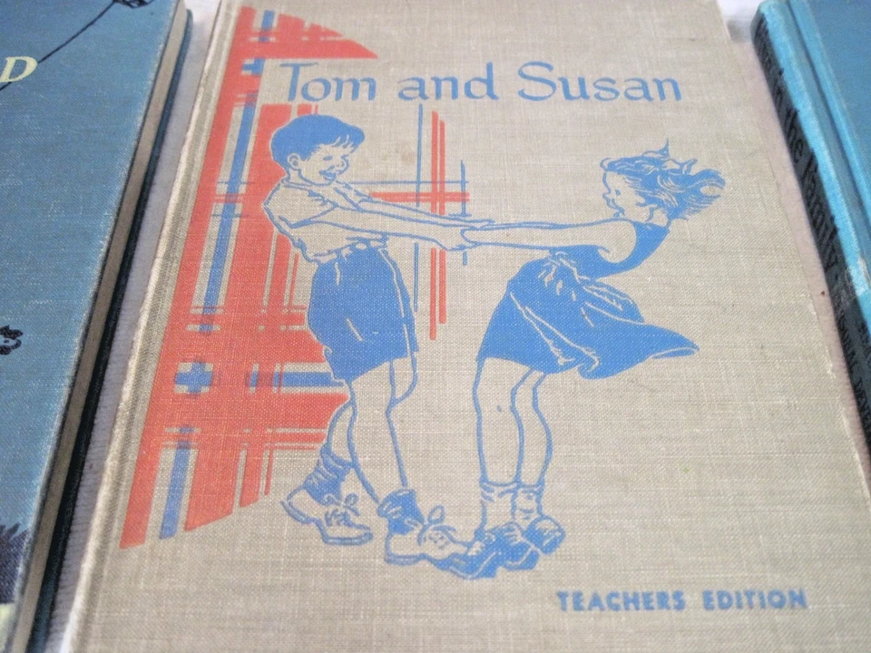 Lot of 6 Vintage Readers 1940s/1950s HC School Books MCM Graphics Illustrated Foto 2 de 4