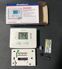Braeburn 1220NC Non-Programmable White Thermostat AA Battery Hvac Control