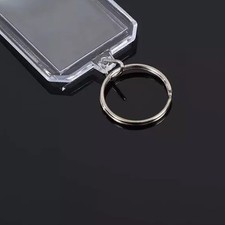 Key Ring Fob Insert Clear Blank Acrylic Plastic Photo Keyring X 5