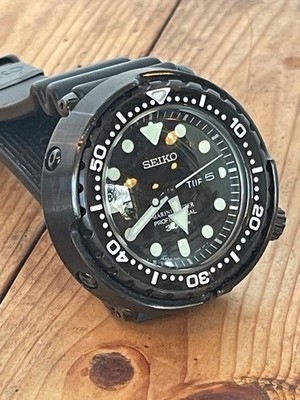 Seiko Marine Master 300M SBBN035 Quartz Diver Watch Black With Box