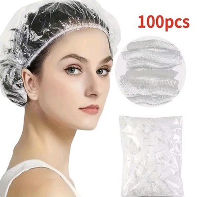 100 Pieces Disposable Shower Headphones Washing Salon Hair Protection (Sped.Este)