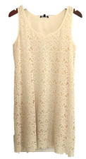 Caramelo Ivory Lace Sleeveless Short Dress Size 40