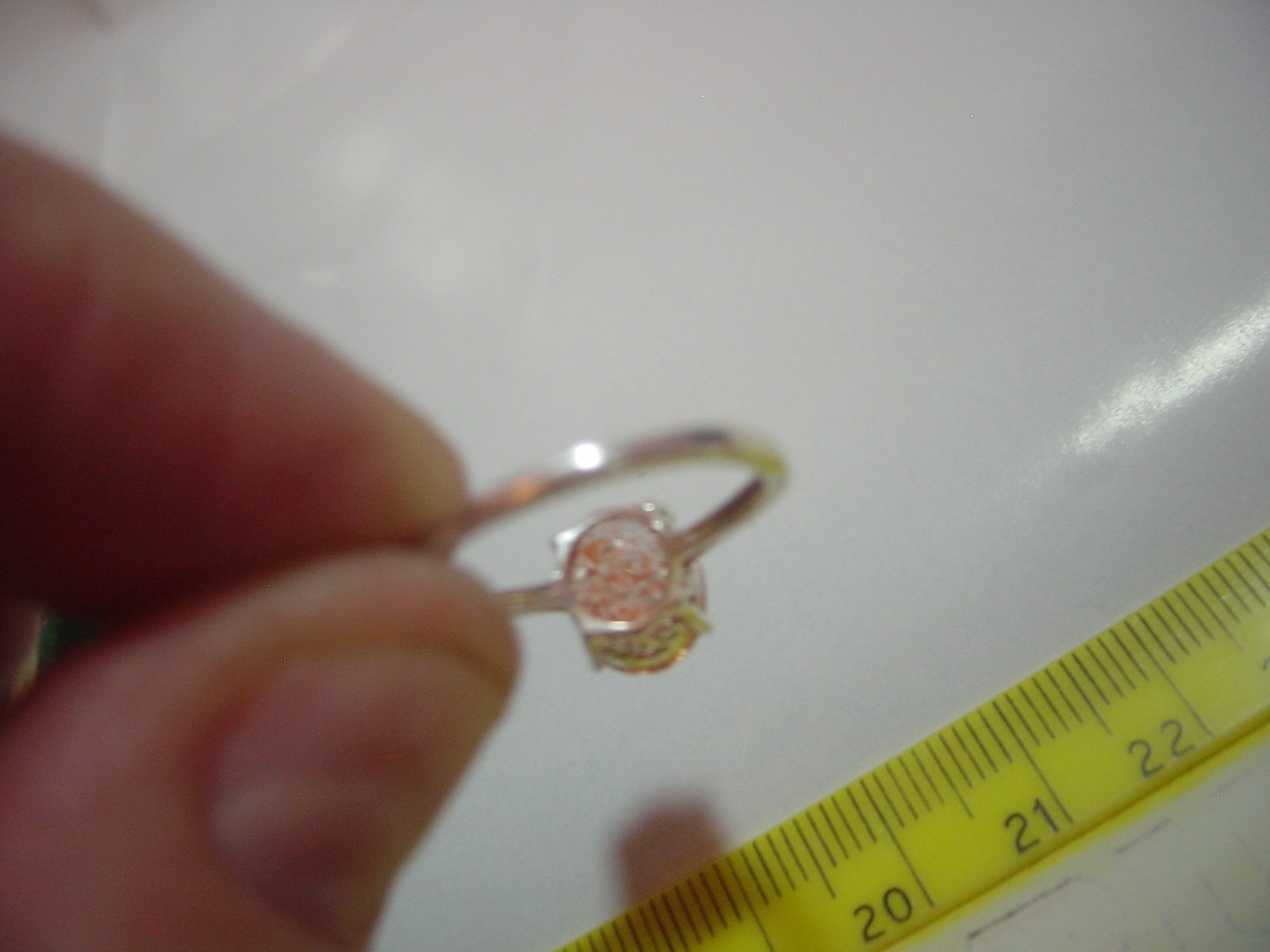 beautiful Solid Silver Ring-natural large orange … - image 10