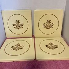 Set Of 4 Pfaltzgraff VILLAGE Enameled Steel Square Stove Top Burner Covers