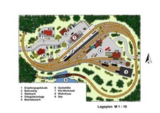 Anlagenplanung "Burgdorf" 225 x 125 (160) cm - Gleisplan H0 - Märklin C-Gleis