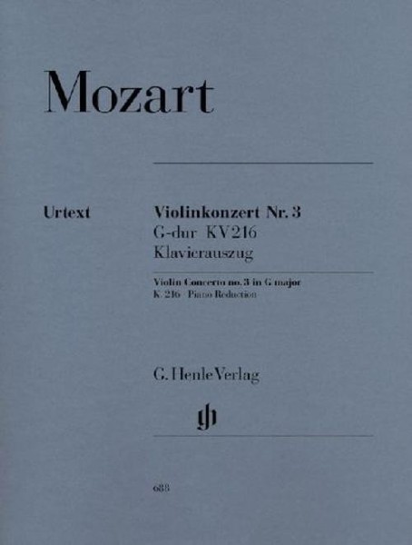Mozart, Wolfgang Amadeus - Violinkonzert Nr. 3 G-Dur Kv 216 (Klavierauszug) ...-image