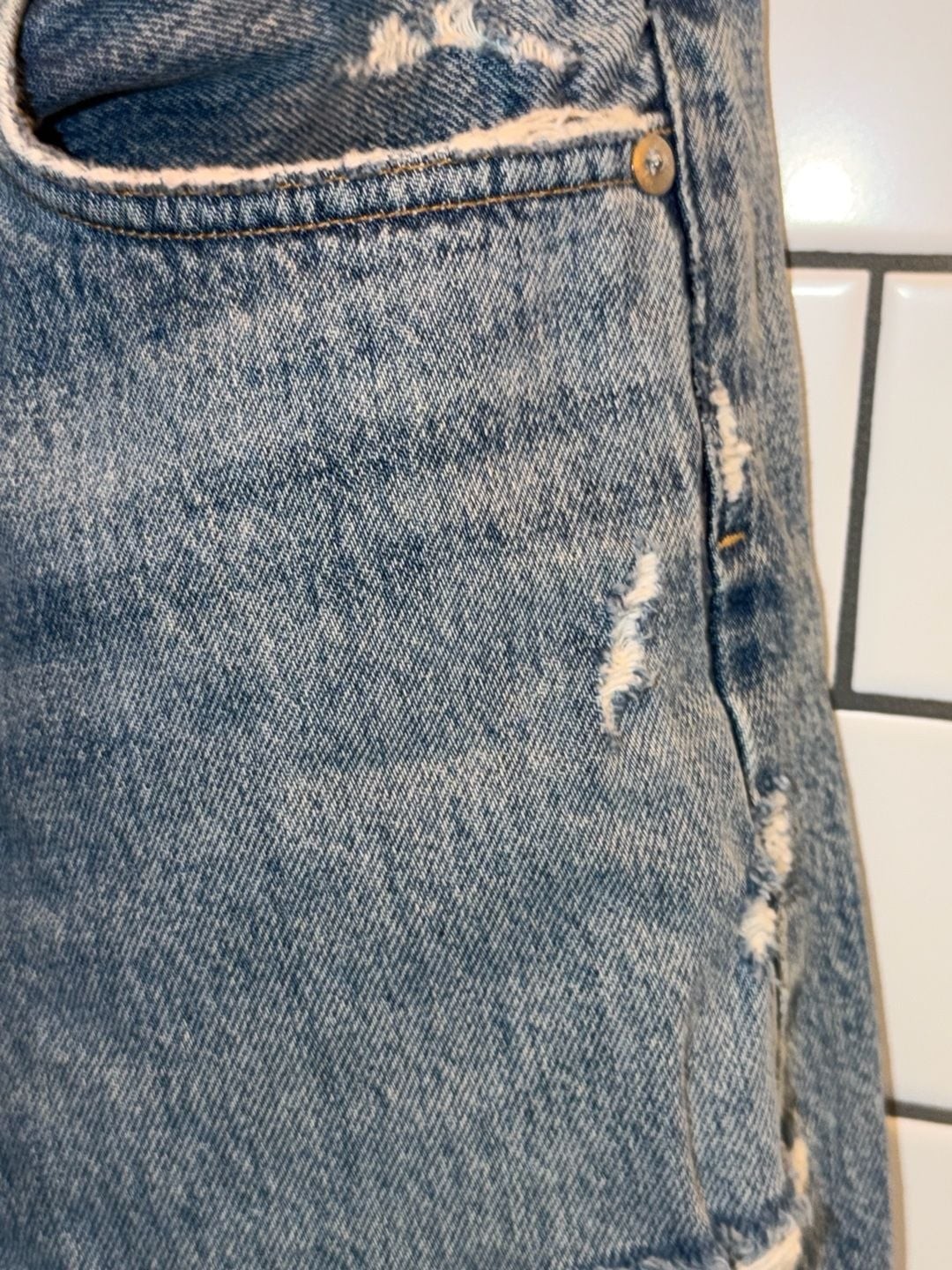 AGOLDE 90s Mid Rise Loose Fit Jeans 26 Fall Out Distressed A069C-811 $198, photo 6