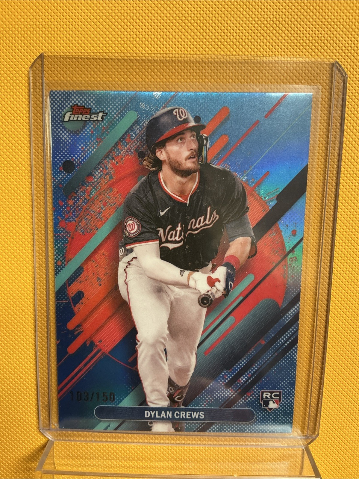 DYLAN CREWS 2025 TOPPS FINEST RARE SKY BLUE REFRACTOR ROOKIE /150 #280