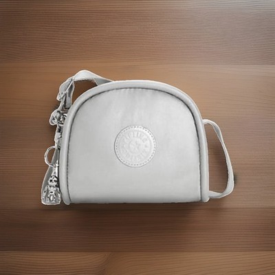 NEW Kipling Jesper Small Silver Adjustable Crossbody Shoulder Bag Silver Monkey